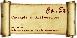 Csungán Szilveszter névjegykártya