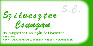 szilveszter csungan business card