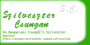 szilveszter csungan business card